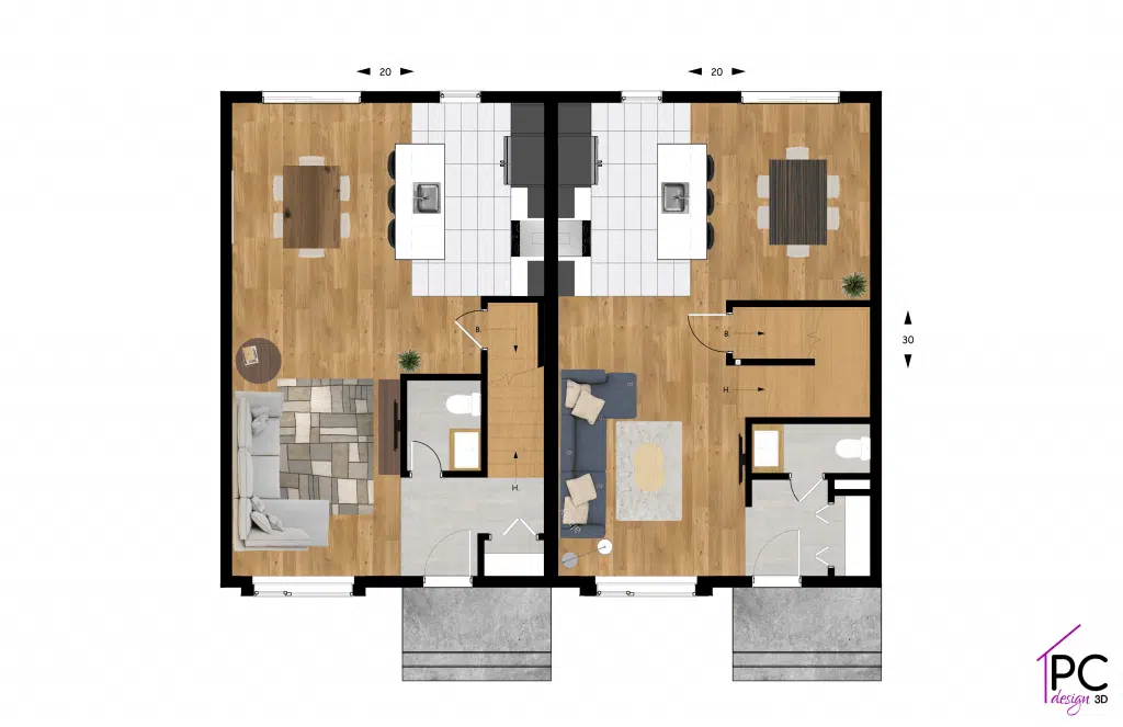 plan-du-rez-de-chausse-Construction-residentiel