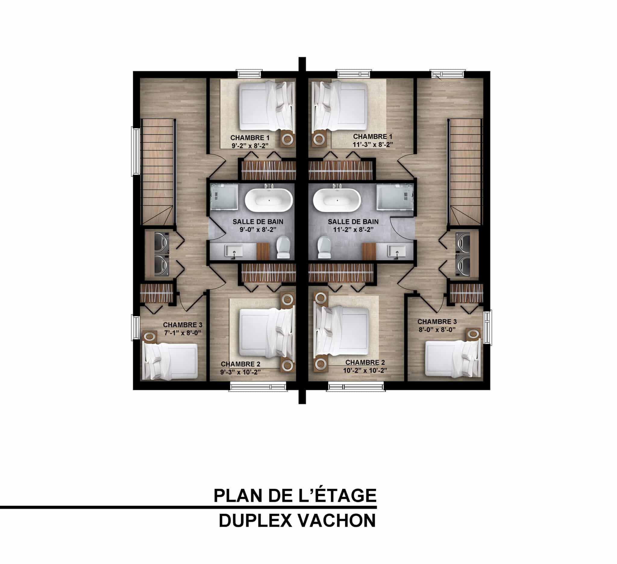 MONTAGE DUPLEX-VACHON-RDC-ETAGE